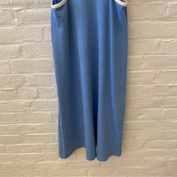 Tuckernuck || Newport Blue Zeppelin Dress Cutout High Neck Midi Small - Picture 4 of 10